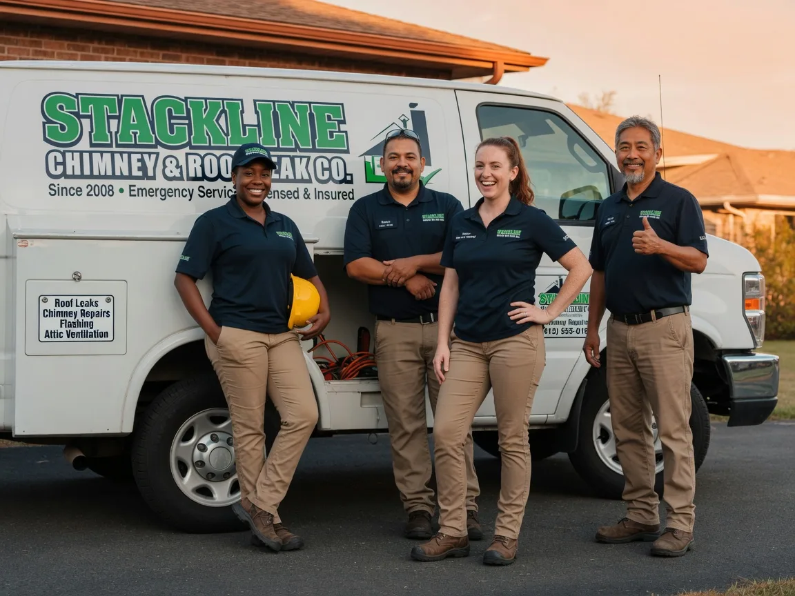 Chimney flashing repair company in Edna, TX